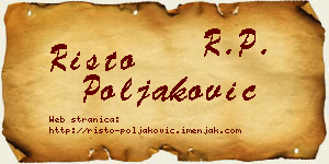 Risto Poljaković vizit kartica